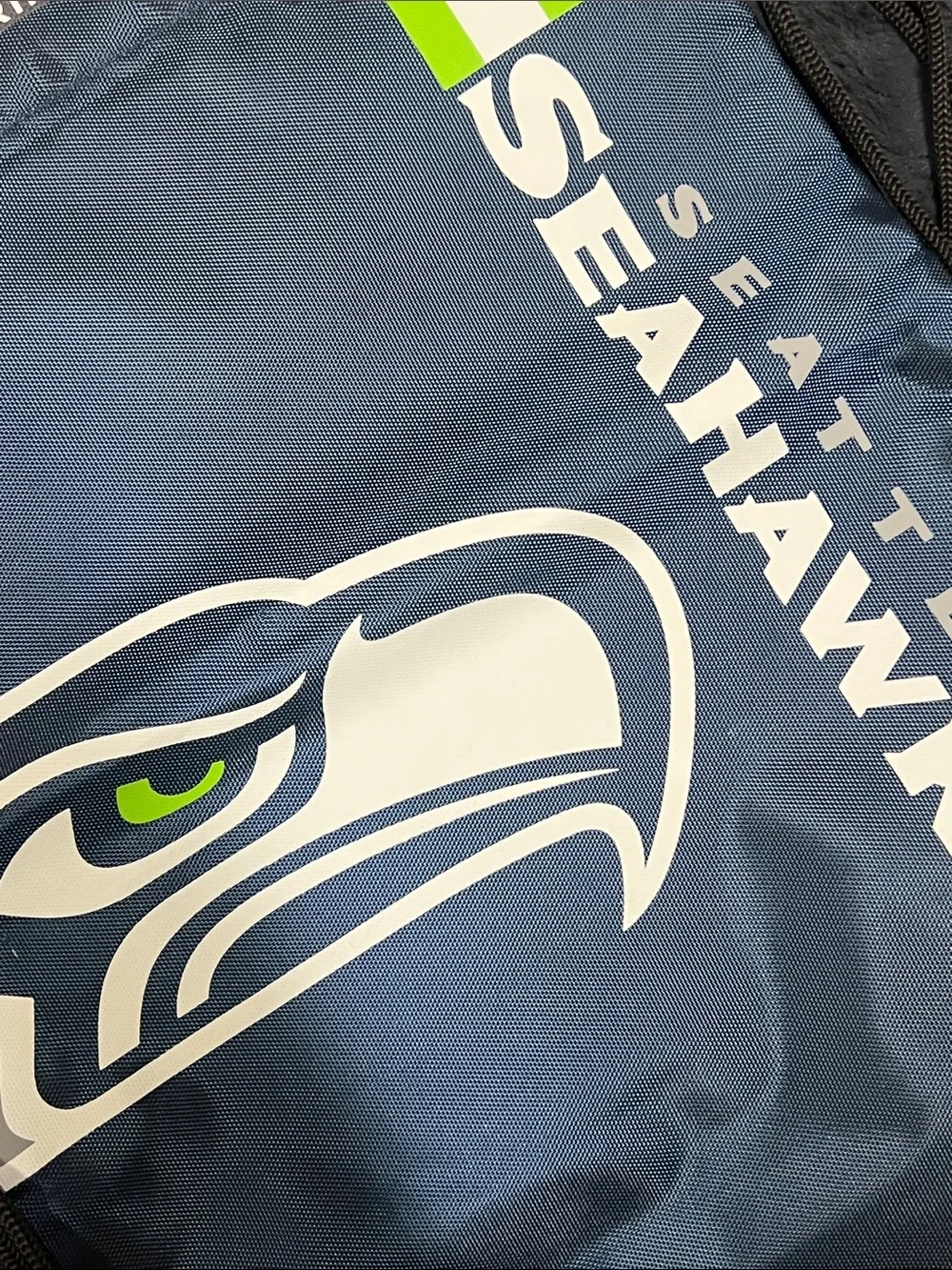 FOCO Seattle Seahawks Big Logo Drawstring Backpack. NWT